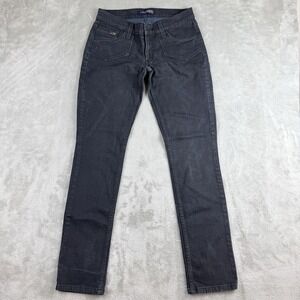 Levis Jeans Womens 9 Medium Black Denim Stretch Slim Straight Minimalist Work